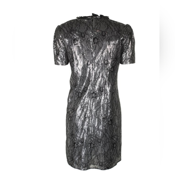 Michael Kors Ruffled collar Shift dress lace with sequin embellishments dress - Picture 9 of 13